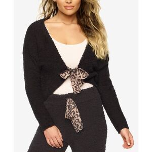 Felina Womens Denali Lounge Tie Front Cardigan Size M